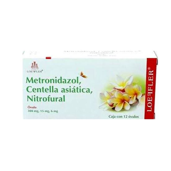 Imagen de Compuesto de metronidazol, centella asiática, nitrofural caja con 12 óvulos