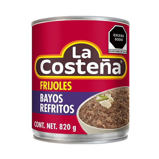 Imagen de Frijoles bayos refritos La Costeña en lata 820g