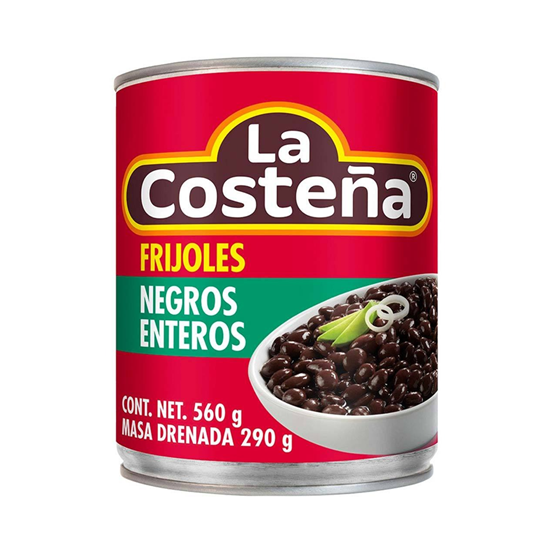 Imagen de Frijoles negros enteros La Costeña en lata 560g