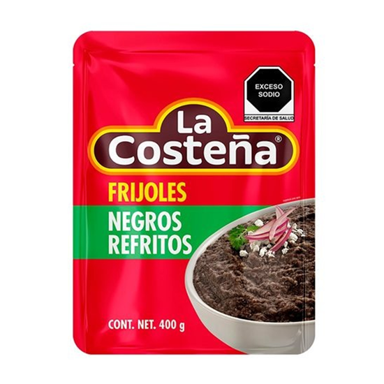 Imagen de Frijoles negros refritos La Costeña en bolsa 400g