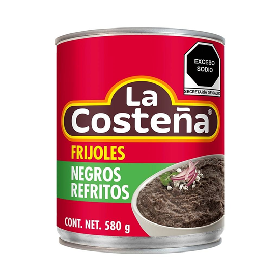 Imagen de Frijoles negros refritos La Costeña en lata 580g