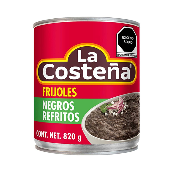 Imagen de Frijoles negros refritos La Costeña en lata 820g