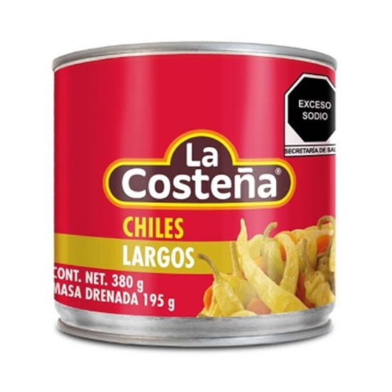 Imagen de Chiles largos La Costeña en lata 380g