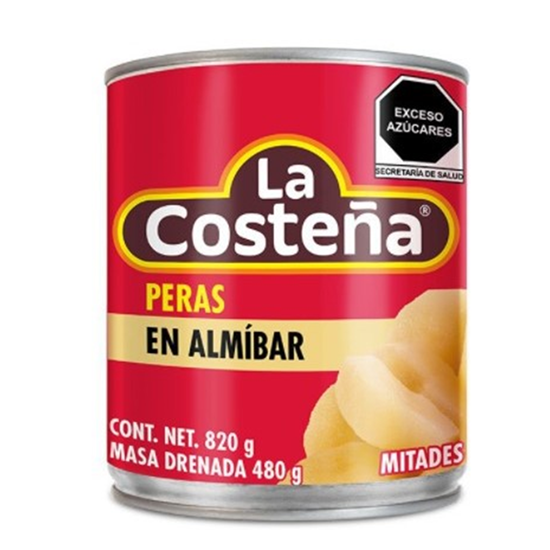 Imagen de Peras en almíbar en mitades La Costeña en lata 820g