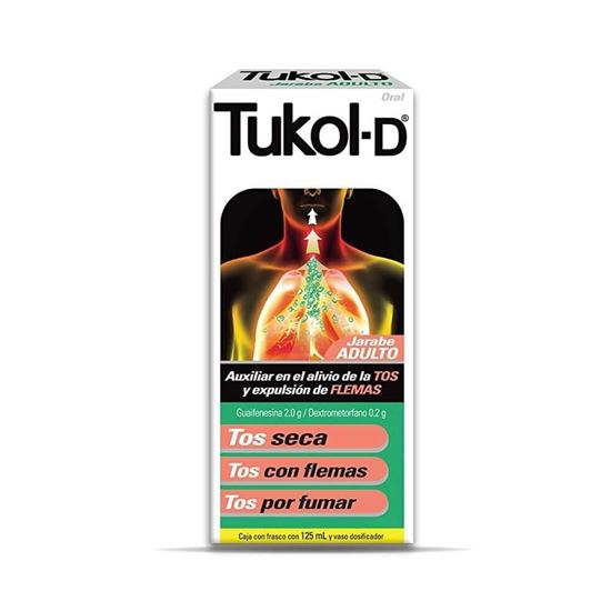 Imagen de Jarabe para la tos seca o con flemas Tukol D adulto 125 ml