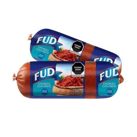 Imagen de Chorizo de pavo Fud 2 pzas de 100g c/u