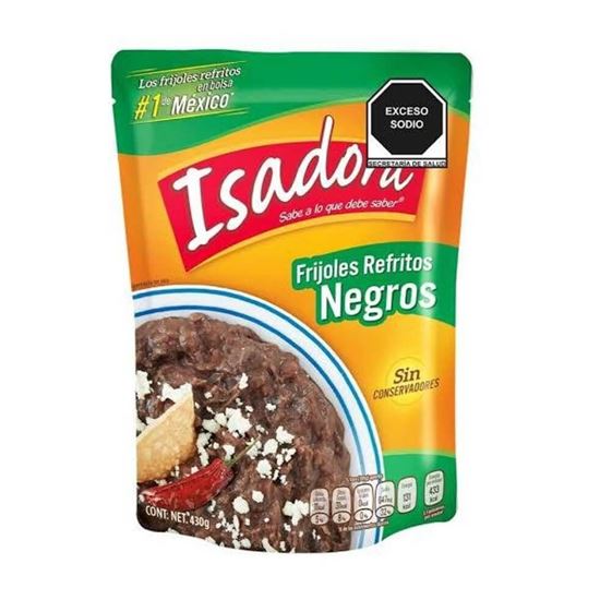 Imagen de Frijoles negros Isadora refritos en bolsa 430g