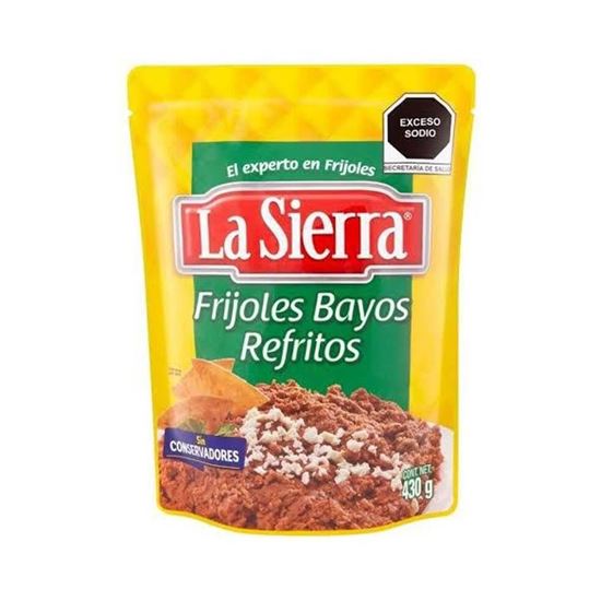 Imagen de Frijoles bayos La Sierra refritos en bolsa 430g