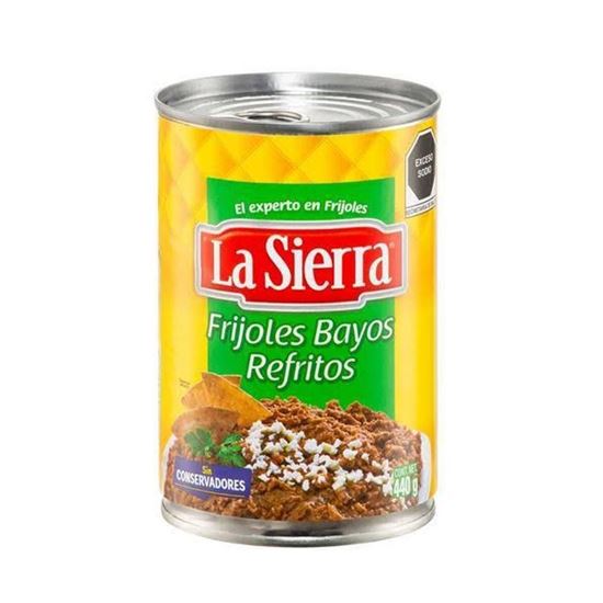Imagen de Frijoles bayos refritos La Sierra en lata 440g