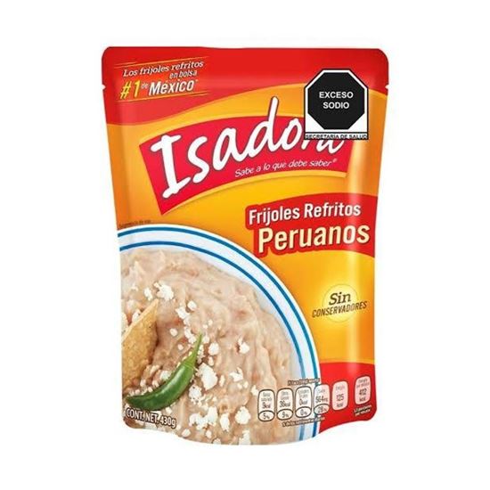 Imagen de Frijoles peruanos refritos Isadora en bolsa 430g