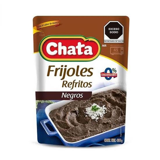 Imagen de Frijoles negros refritos Chata 430g