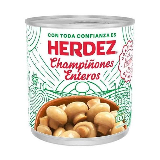 Imagen de Champiñones enteros Herdez en lata 186g