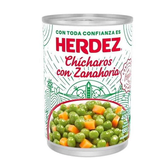 Imagen de Chícharos con zanahoria Herdez en lata 400g