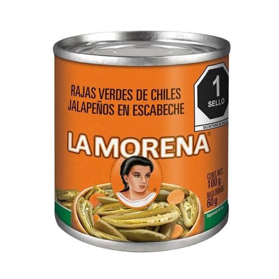 Imagen de Rajas verdes en escabeche La Morena en lata 100g