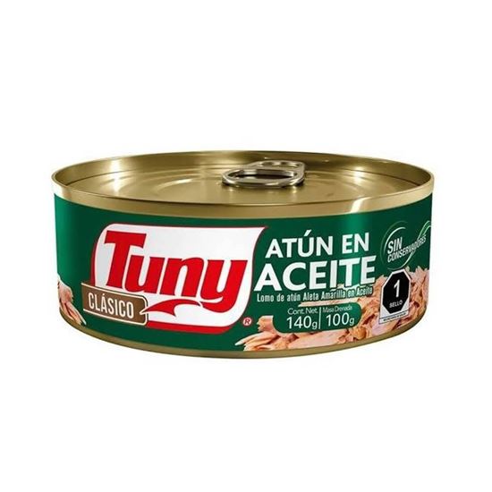 Imagen de Atún aleta amarilla en aceite Tuny en lata 140g