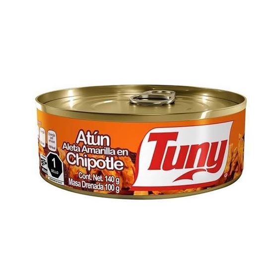 Imagen de Atún aleta amarilla en chipotle Tuny en lata 140g