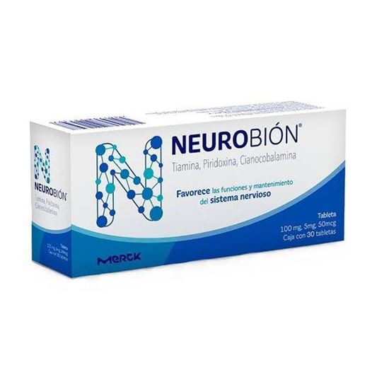 Imagen de Vitaminas Neurobión (Tiamina, piridoxina, cianacobalamina) 30 cápsulas