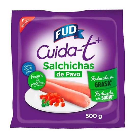 Imagen de Salchicha de pavo Cuida-t + Fud 500g