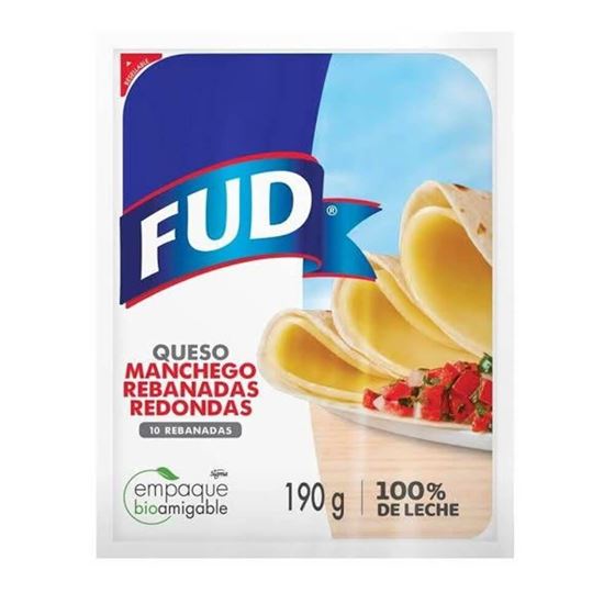 Imagen de Queso manchego rebanado Fud 190g