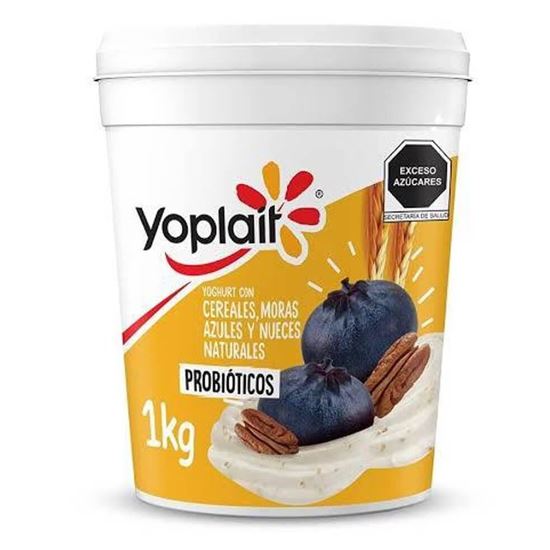 Imagen de Yoghurt sabor cereales y moras Yoplait 1kg