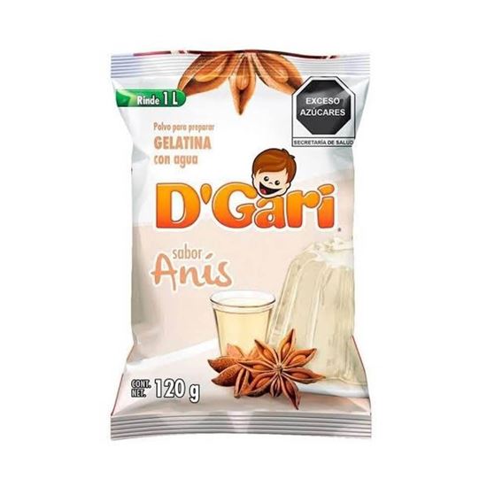 Imagen de Polvo para gelatina de agua sabor anís D'Gari 120g