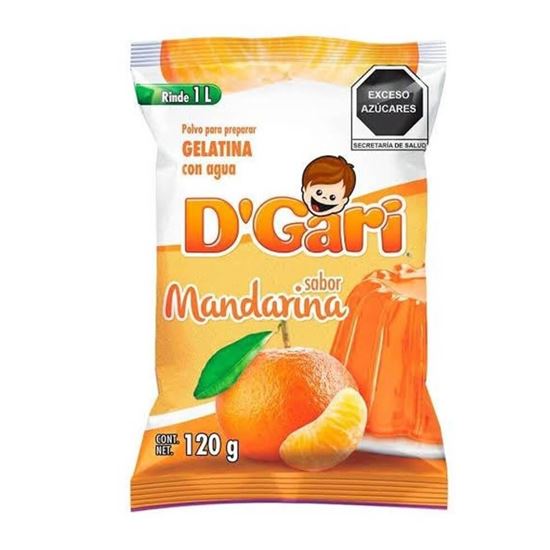 Imagen de Polvo para gelatina de agua sabor mandarina D'Gari 120g