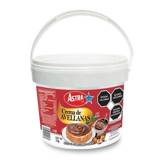 Imagen de Crema de avellanas con cacao Astra cubeta 3kg