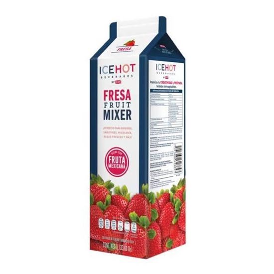 Imagen de Concentrado de fresa para smoothies, aguas frescas y mixología ICEHOT Beverages by Rich's Fruit Mixer 1L