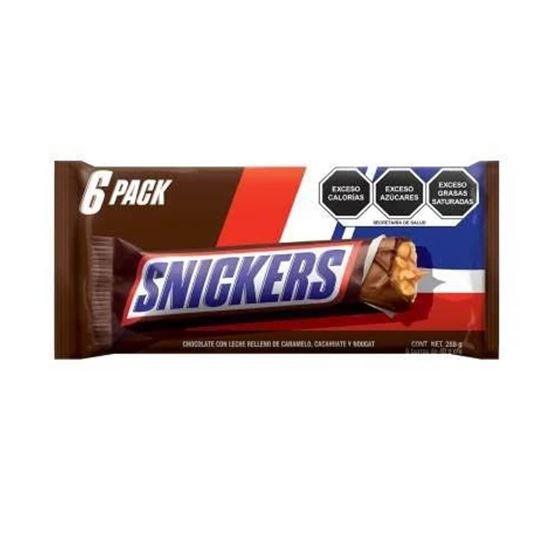 Imagen de Chocolate Snickers 6 pack de 48g c/u (288g)