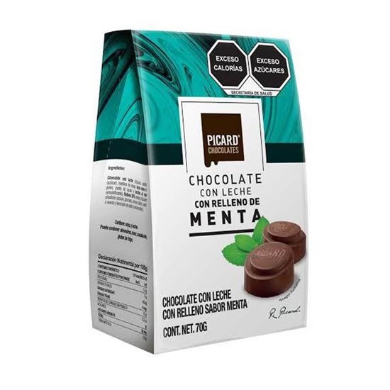 Imagen de Chocolate de leche con relleno de menta Picard 70g