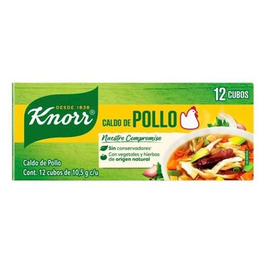 Imagen de Caldo de pollo Knorr Suiza 12 cubos 10.5g c/u