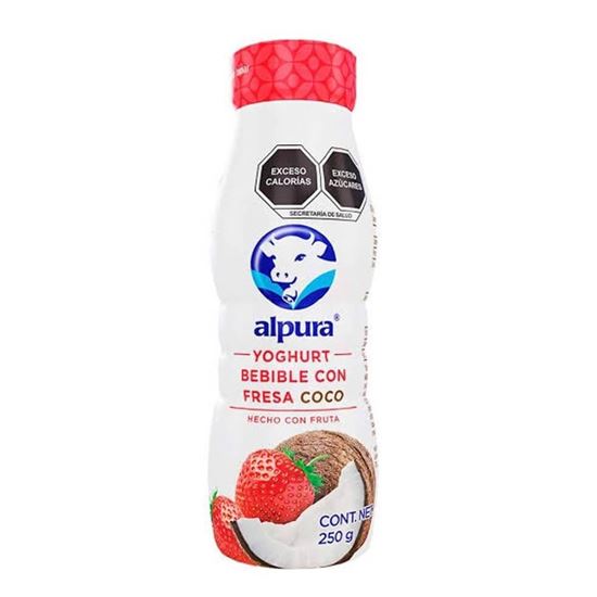 Imagen de Yoghurt bebible con fresa y coco Alpura 250g