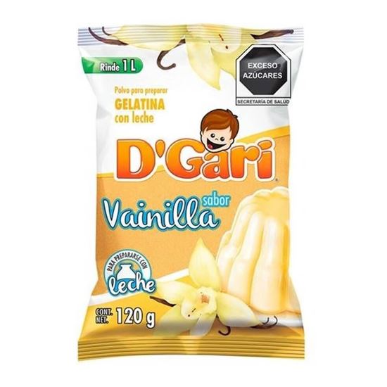 Imagen de Polvo para gelatina de leche sabor vainilla D'Gari 120g