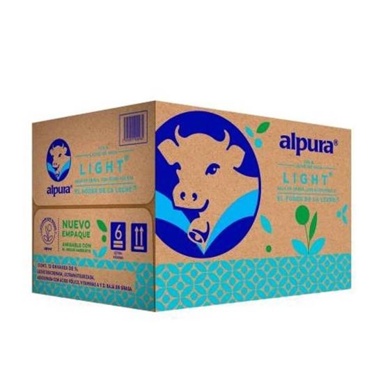Imagen de Leche Alpura Light caja con 12 pzas de 1L c/u