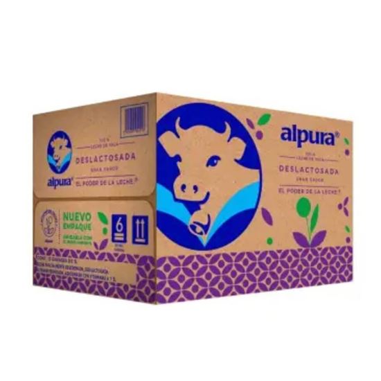 Imagen de Leche Alpura deslactosada caja con 12 pzas de 1L c/u