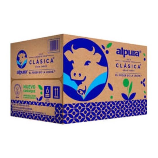 Imagen de Leche Alpura Clásica caja con 12 pzas de 1L c/u