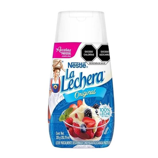 Imagen de Leche condensada Nestlé La Lechera Original apachurrable sirve fácil 335g