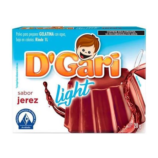 Imagen de Polvo para gelatina de agua sabor jerez light D'Gari 20g