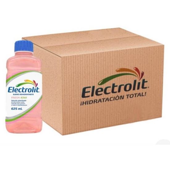Imagen de Suero rehidratante Electrolit sabor fresa-kiwi caja con 12 pzas de 625ml c/u