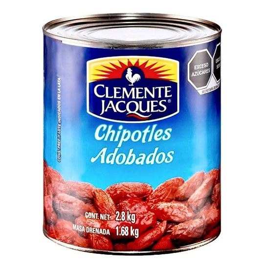 Imagen de Chiles chipotles adobados Clemente Jacques en lata 2.8kg
