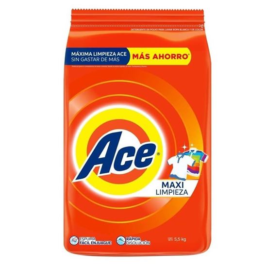 Imagen de Detergente en polvo para ropa Ace Maxi Limpieza 5.5kg