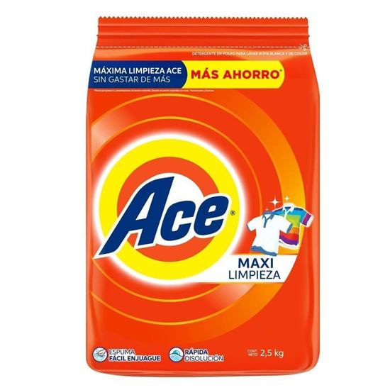 Imagen de Detergente en polvo para ropa Ace Maxi Limpieza 2.5kg