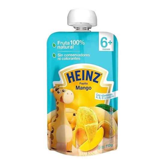 Imagen de Alimento para bebé 6+ meses Heinz papilla mango 113g