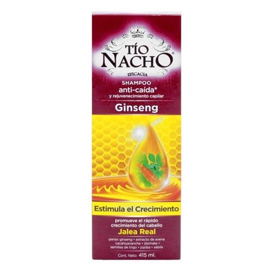 Imagen de Shampoo anti-caída con jalea real + ginseng Tío Nacho Ginseng 415ml