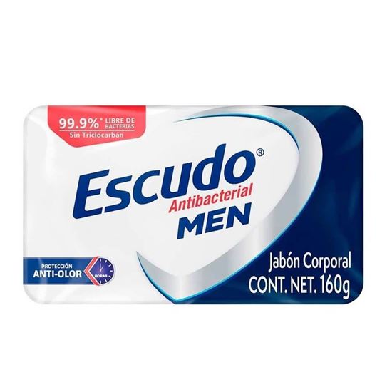 Imagen de Jabón corporal Escudo Men antibacterial protección anti olor 160g