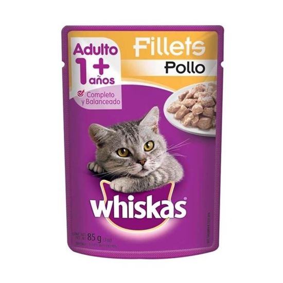 Imagen de Alimento para gatos sabor fillets de pollo Whiskas sobre 85g