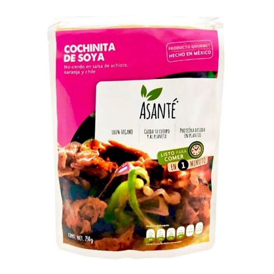 Imagen de Cochinita vegana de soya Asanté 250g
