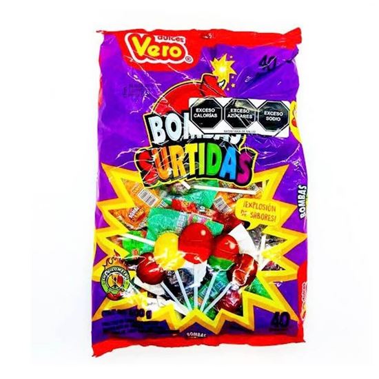 Imagen de Paleta Vero bombas surtidas 40 pzas
