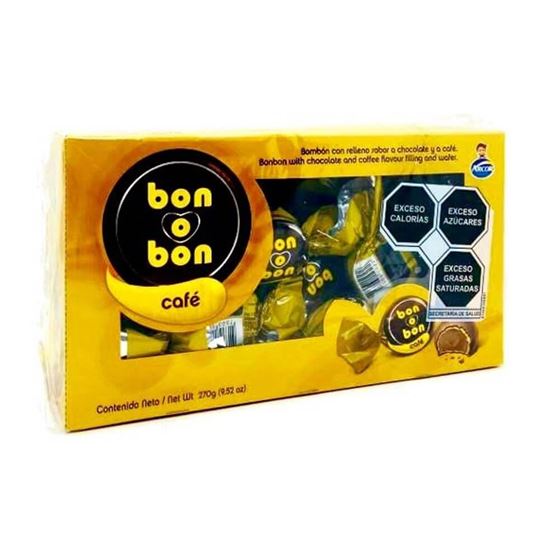 Imagen de Chocolate con relleno sabor a chocolate y café Bon o Bon 270g