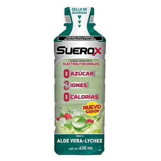 Imagen de Electrolitos orales Suerox 8 iones sabor aloe vera - lychee 630ml